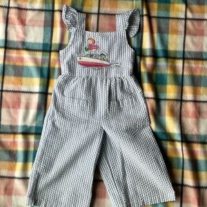 Ponyo Stripped Overalls super cute